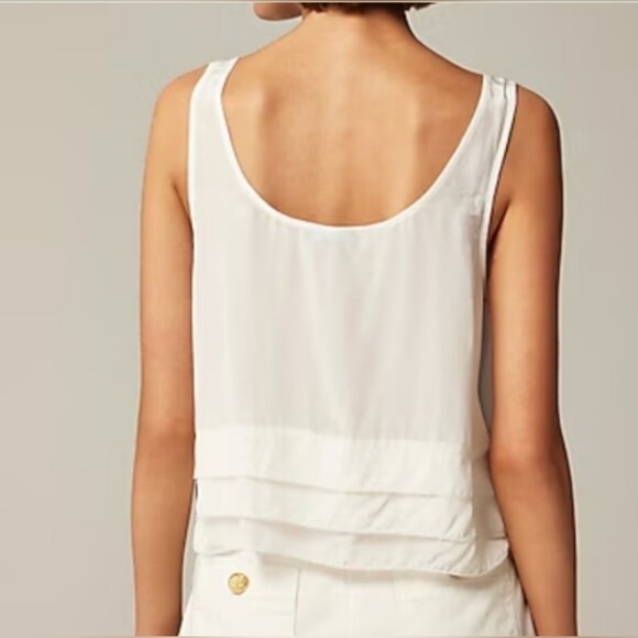 J. Crew Drapey tiered top in crepe de chine Size Medium Nwt - Picture 3 of 11
